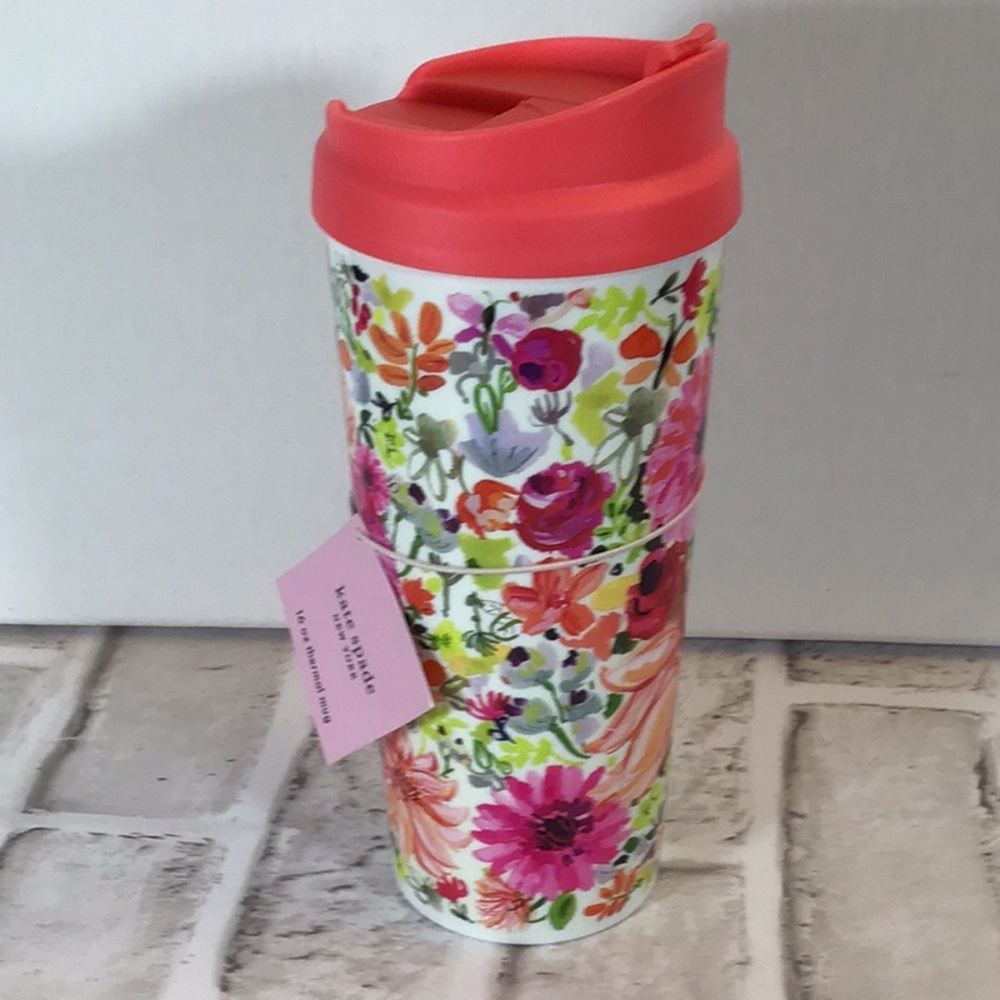 Kate Spade floral travel cup